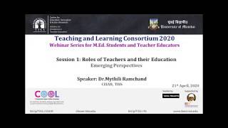 [COOL Webinars | TALC 2020 | TE] Session 1: Perspectives on Pre-service Teacher Education
