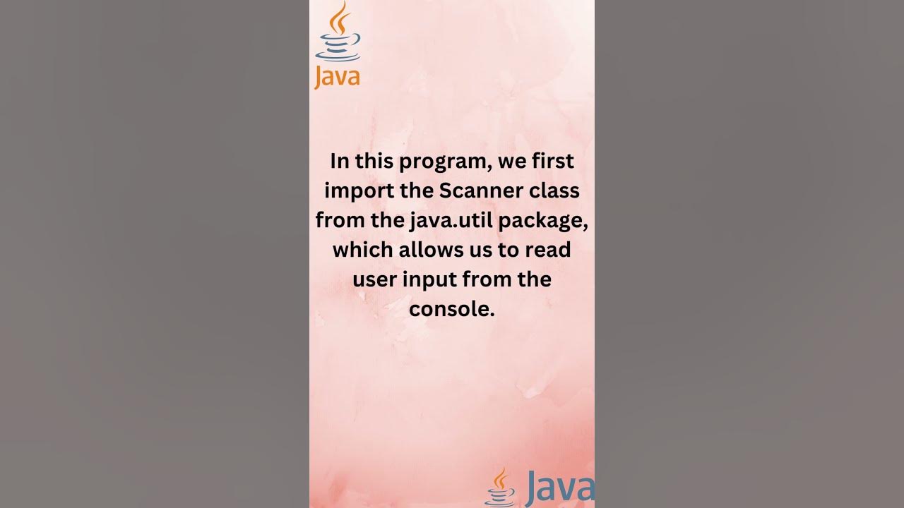 Example of a Java program to get input from the user | Simple java ...