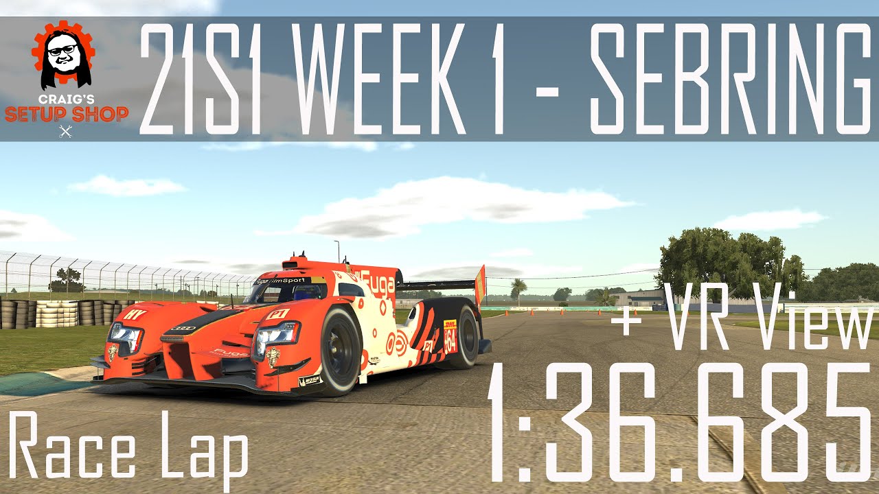 iRacing | Craig's Setup Shop | ESS 2021 Season 1 Week 1 | Audi R18 @ Sebring | Race Lap