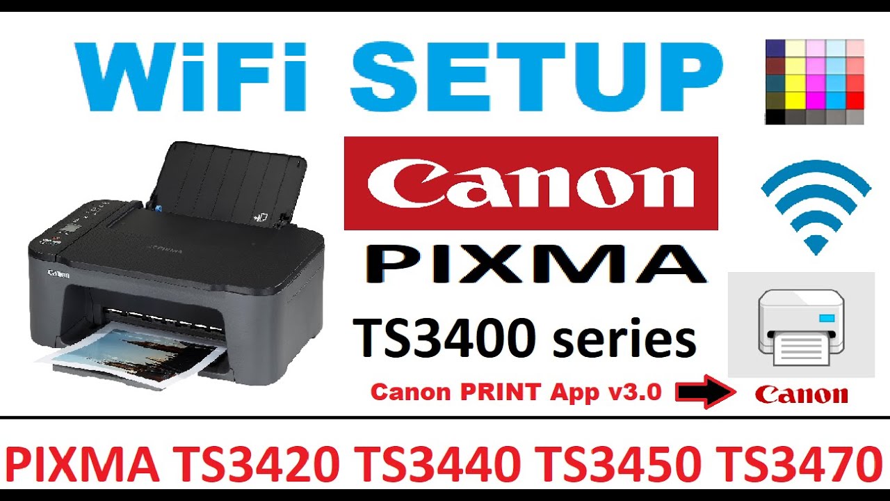 ✓ Configurar y conectar Wi-Fi Canon Pixma TS3400 y TS3500 Series / TS3450 /  TS3550i / TS3422 (2024) 