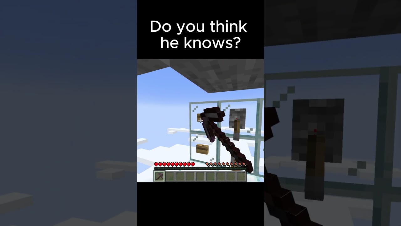 Do you think he knows? #fy #fyp #minecraft #shorts