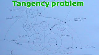 HOW TO DRAW TANGENCY PROBLEM 16 || tangency || engineering drawing || technical drawing