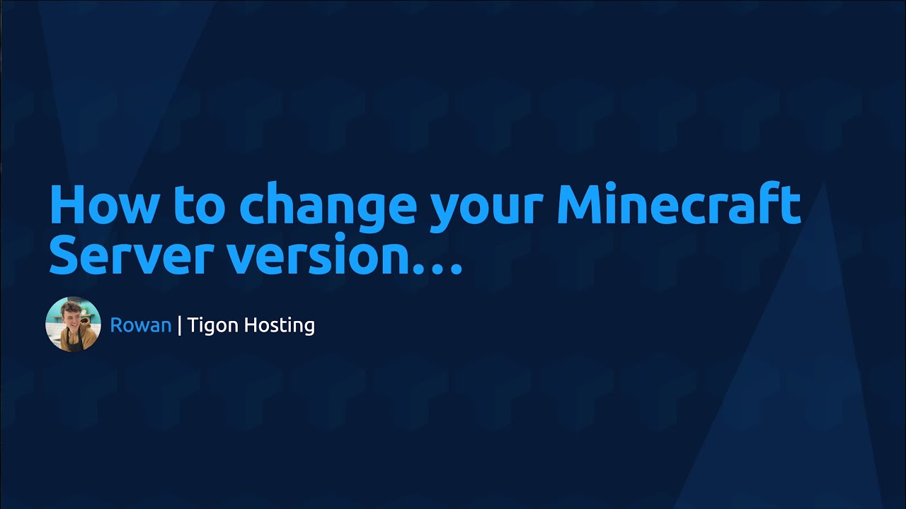 How to change your Minecraft Server version - YouTube