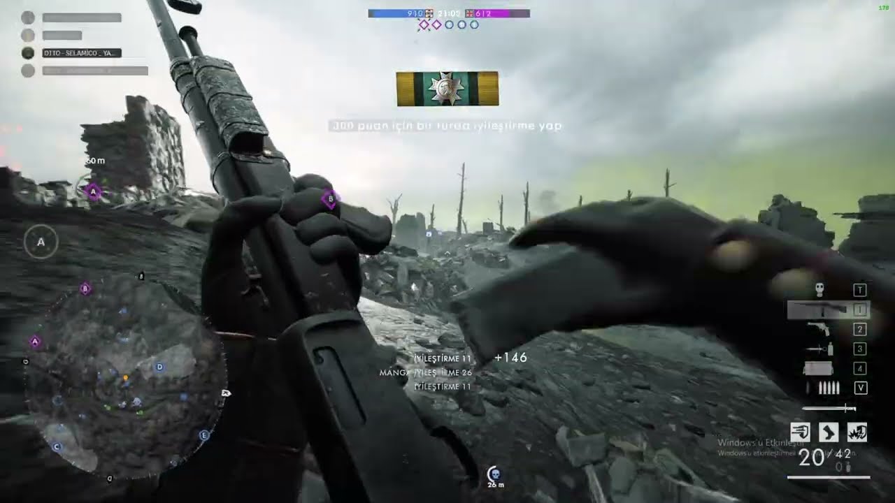 Battlefield 1 // 41 kill // Passchendaele Fetih Modu @selamico @Yasinerkus41  #battlefield1