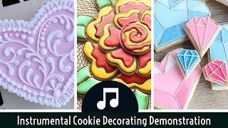 Decorated cookies for Valentine's Day with royal icing