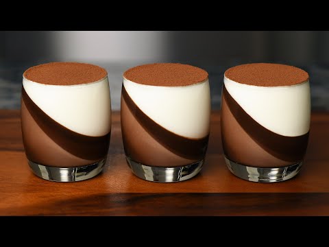 Çikolatalı tatlı panna cotta. Yapması kolay. Fırınlama yok.