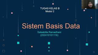 Modul 1 & 2 - Sistem Basis Data B