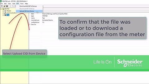 Creating & Loading IEC61850 CID Files onto ION Power Meters | Schneider Electric Support