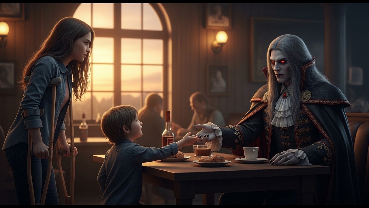 «Можно разделить стол?» спросила одноногая. Ответ вампира-короля-отца-одиночки изменил