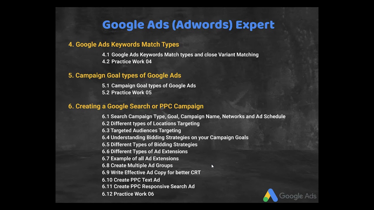 Google Ads (AdWords) Expert || Lesson 2 || INSTRUCTORY
