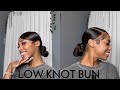 HOW TO: LOW KNOT BUN W. BRAIDING HAIR