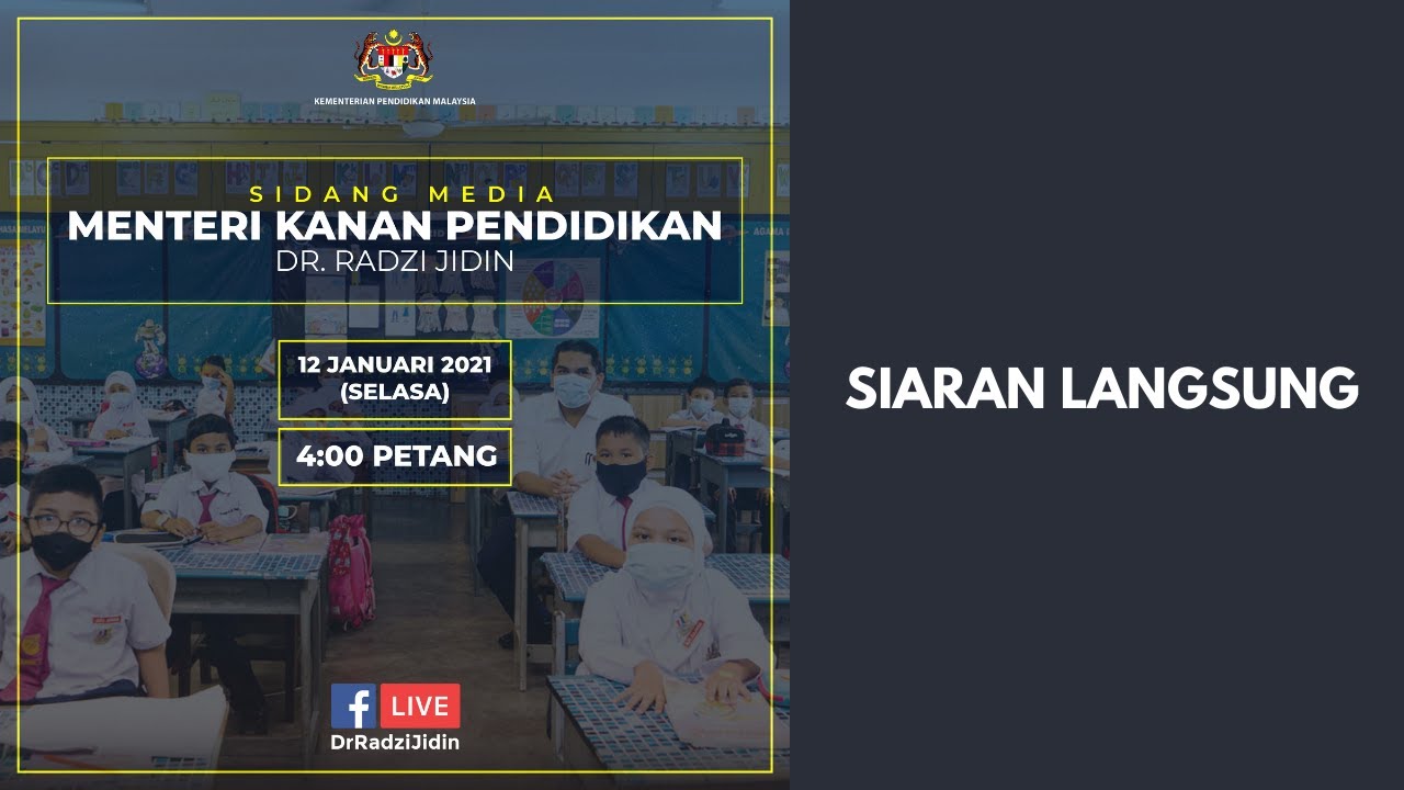 Live Sidang Media Menteri Kanan Pendidikan