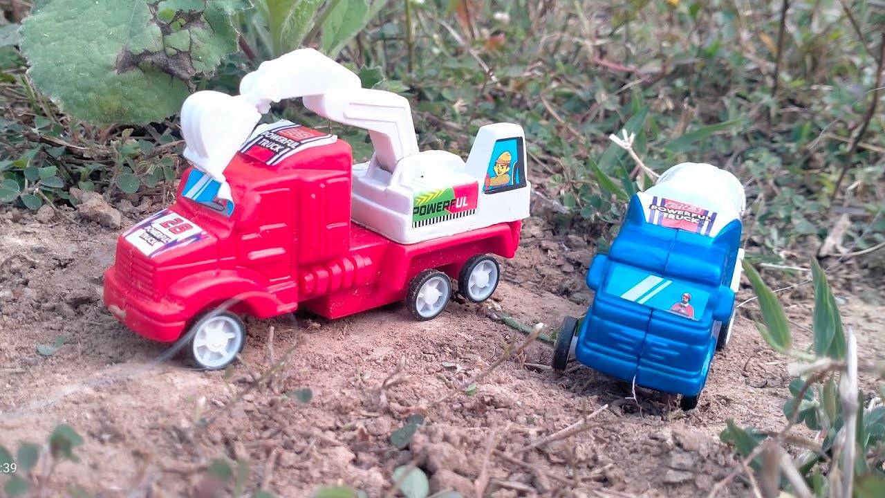 Tata truck/tata tanker//tata krain //nadi par karte gadi //kids video //cartoon toy video for kids /