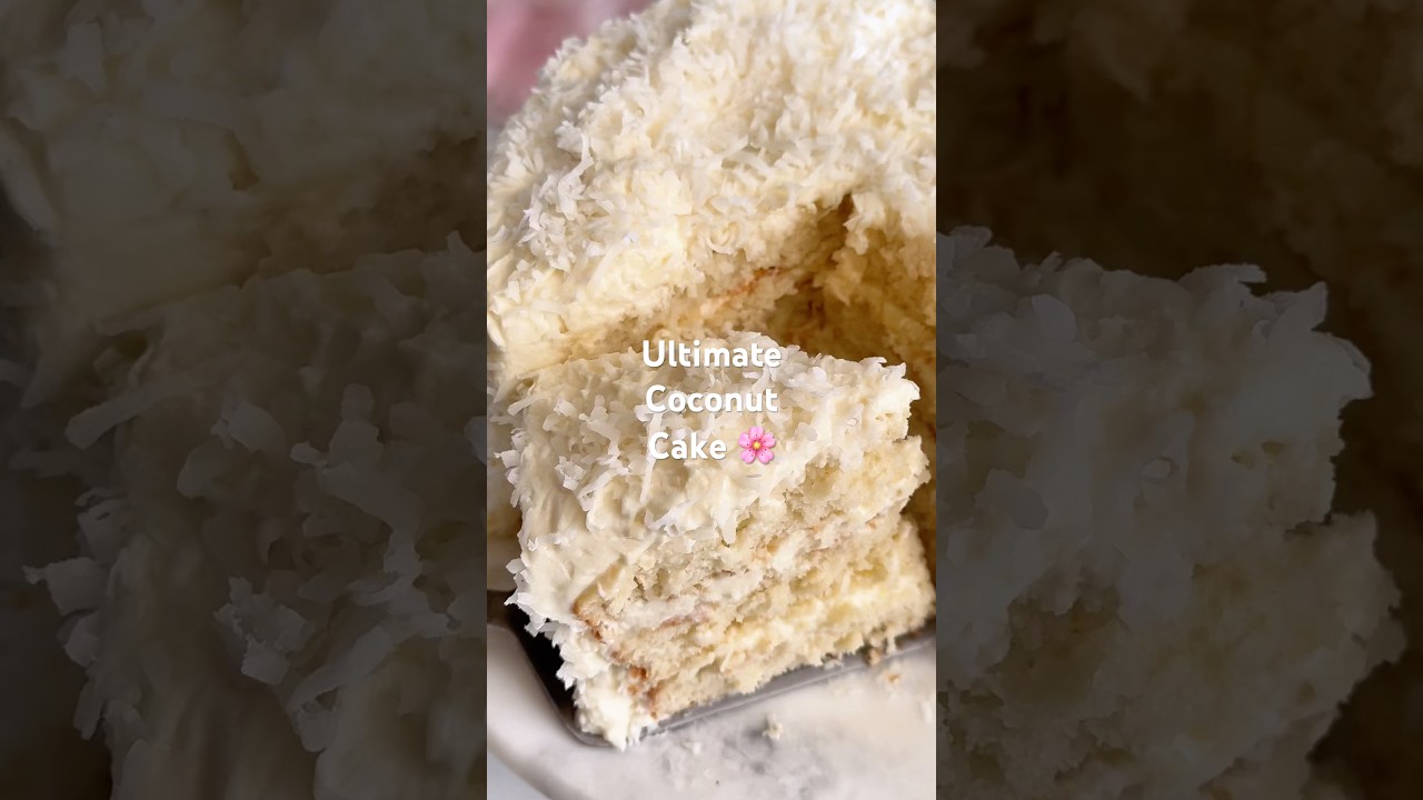 Fluffy & Moist Coconut Cake