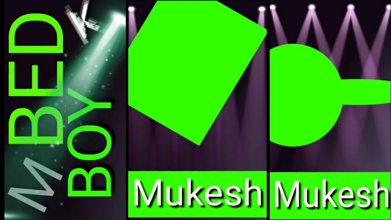 New Templet on Name Art Green Screen Video