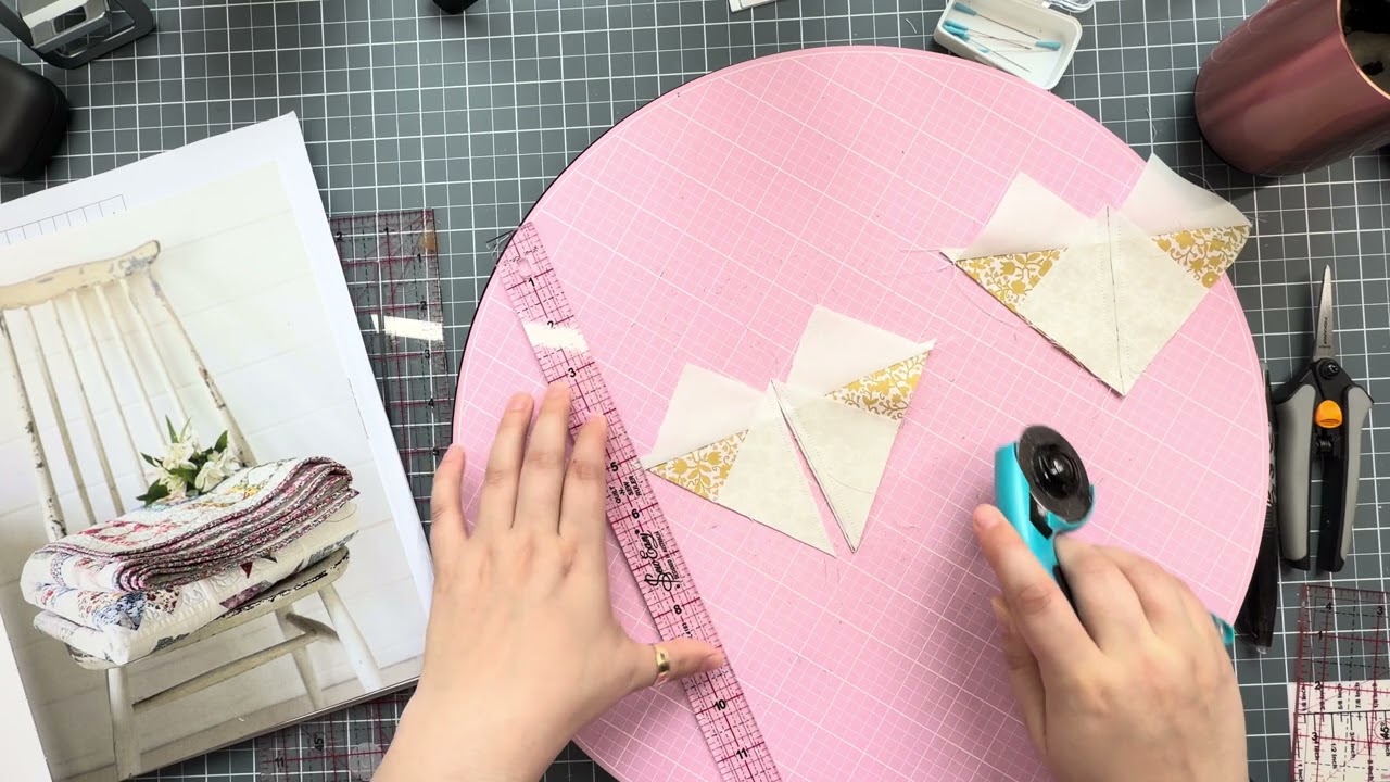 Схема пошива блока 46 лоскутного одеяла «Страна чудес Алисы»