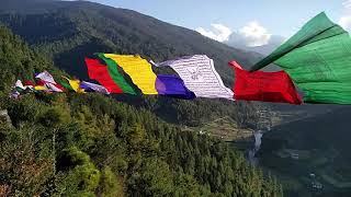 Prayer flags in the wind