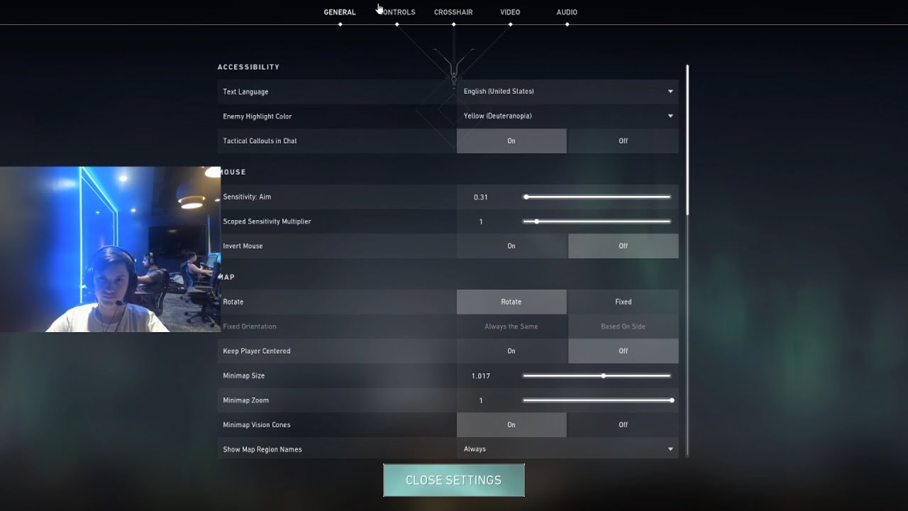 TSM bang Valorant Settings Sensitivity Crosshair 1422 Green with 800dpi