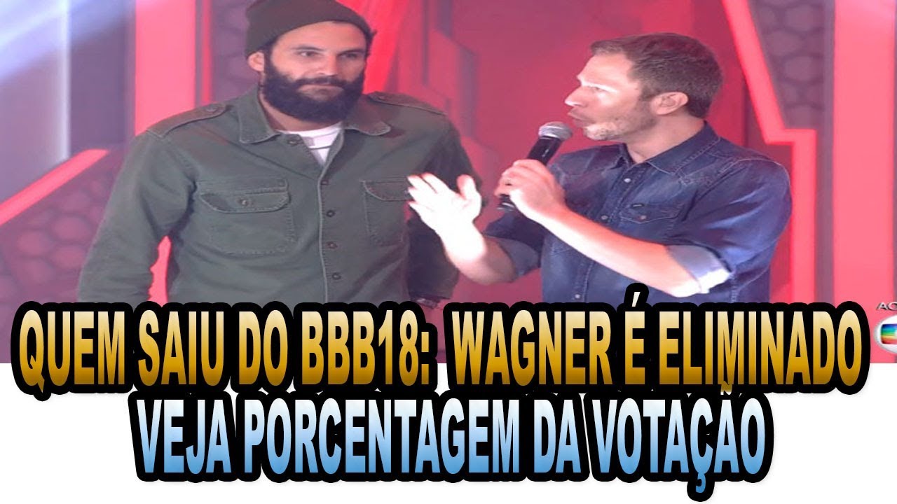 Quem saiu do BBB18: Wagner é eliminado03/04/2018|Big ...