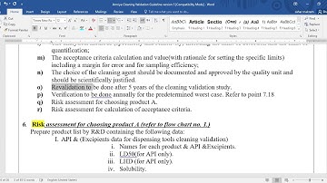 Part 4 Cleaning Validation