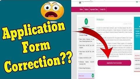 Application form Correction Procedure, Correction Fees, Correction Date UGC NET December 2019