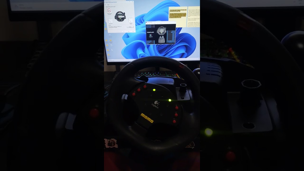 Momo Steering wheel force feedback test