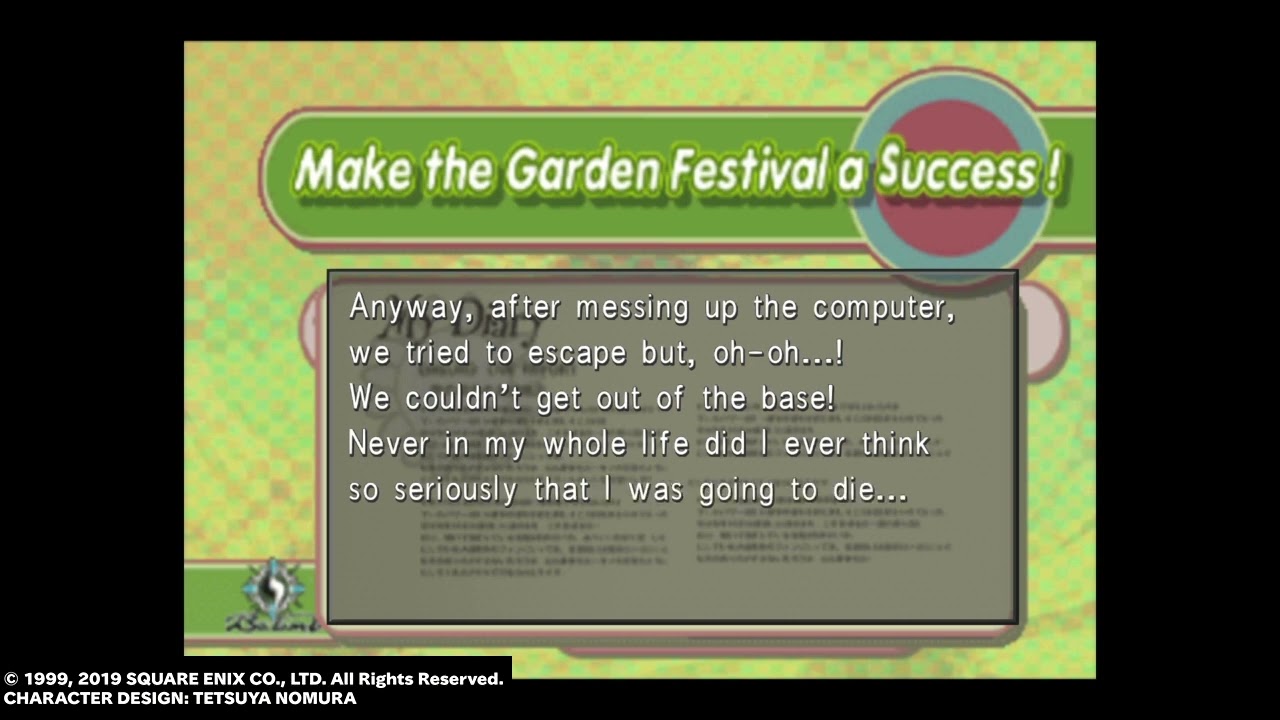 FF8: Journal entries from party members and Selphie's diary