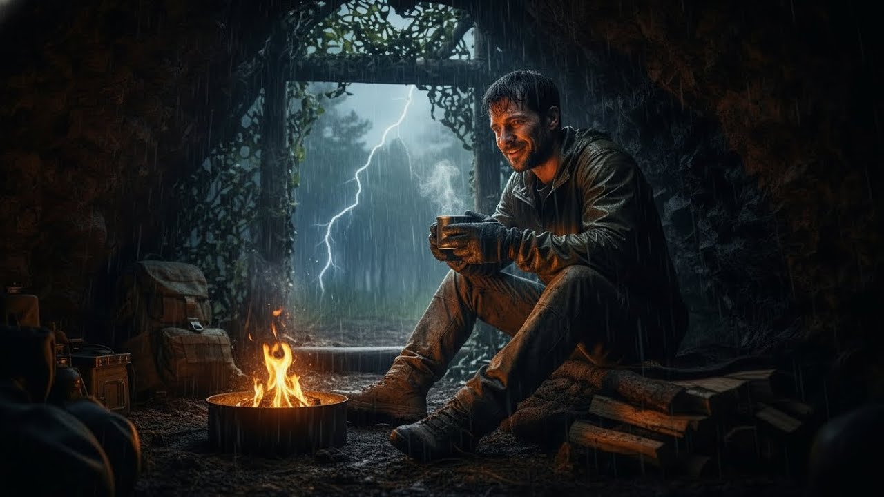 Nothing but Rain ⚡ A Hidden Underground Home Changes Everything