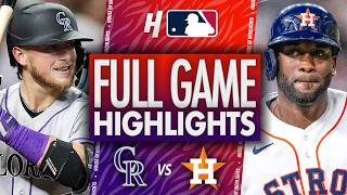 Colorado Rockies Vs Houston Astros - Full Game Highlights April 15, 2026 Mlb Season