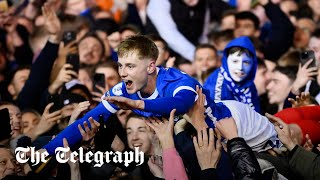 video: Pictured: Bedlam at Fratton Park as Portsmouth promoted to Championship