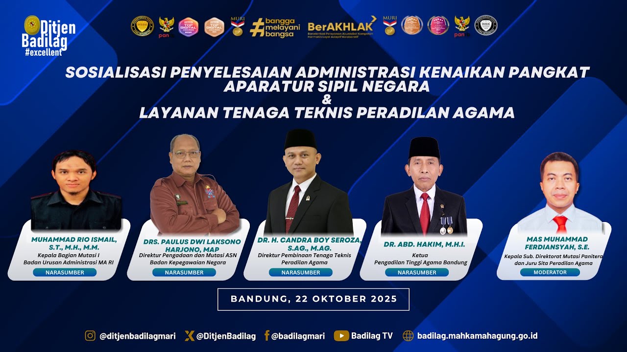Sosialisasi Penyelesaian Administrasi Kenaikan Pangkat ASN & Layanan Tenaga Teknis Peradilan Agama