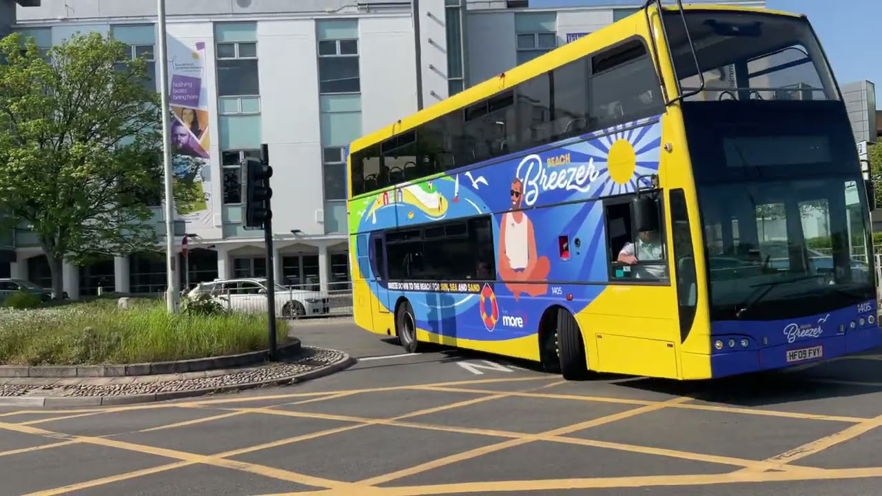 Buses at Poole bus station.