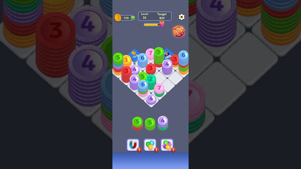 Coin Stack Puzzle Level 26 | GAME Walkthrough