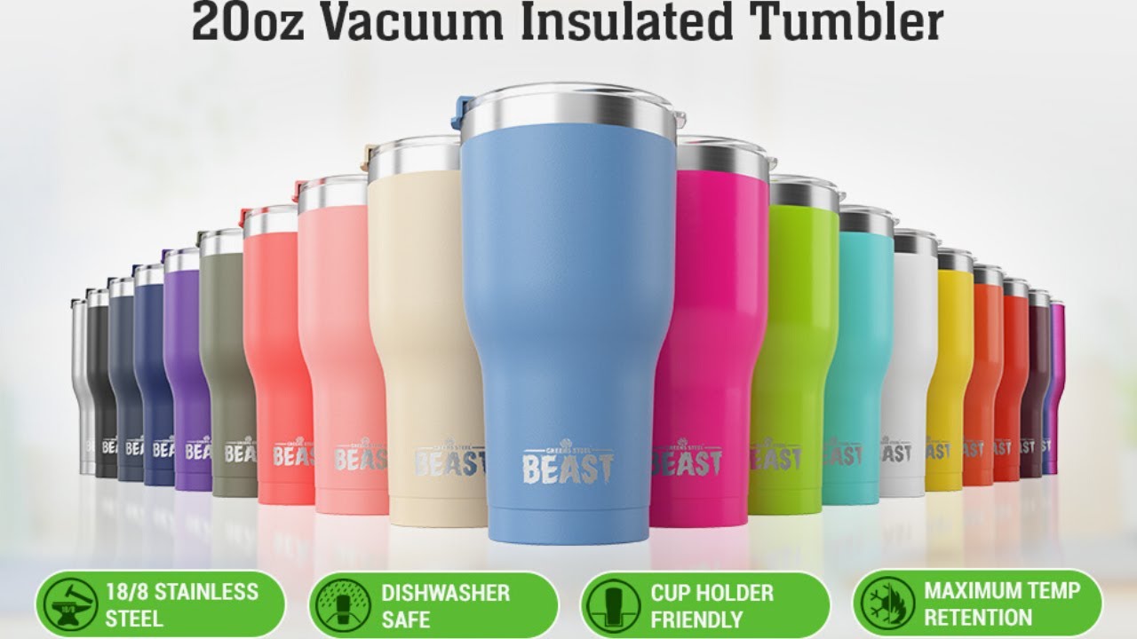 Beast 10 oz Tumbler Stainless Steel Vacuum Insulated Coffee Ice Cup Double  Wall Travel Flask (Aquamarine Blue)