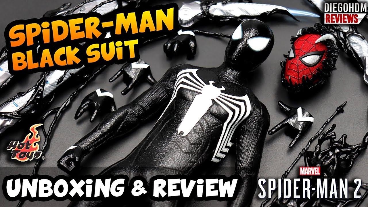 Hot Toys SPIDER-MAN Black Suit PS5 Spider-Man 2 Unboxing e Review BR