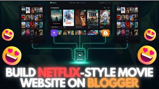 🤯Build Netflix-Style Movie Website on Blogger! 💸 (Auto-Pilot Script Free Download) #moviescript