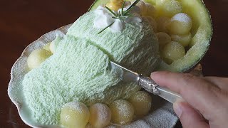 Whole fruit! Melon Yarn Skein Shaved Ice / Korean Street Food