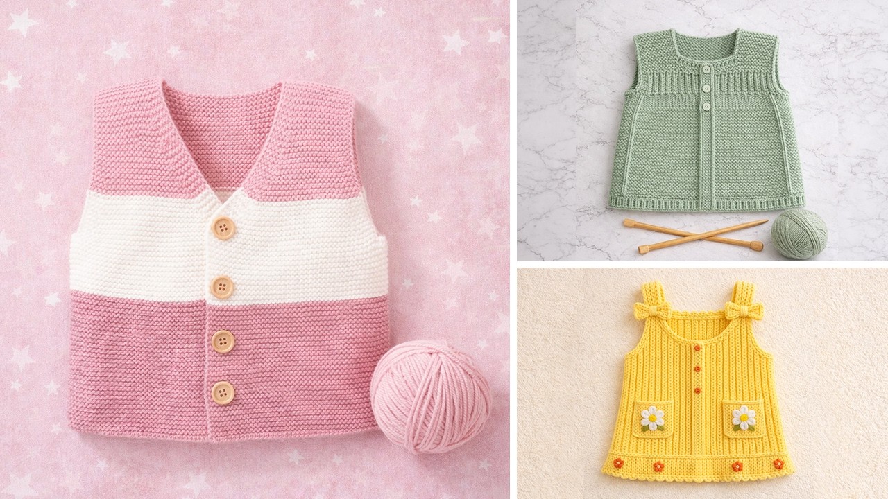 Kız Bebek & Çocuk Yelek Modelleri | Cozy & Stylish Models - Easy Knitting