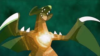 Cynthías Garchomp Cancelled Palkias Spacial Rend With Draco Meteor.