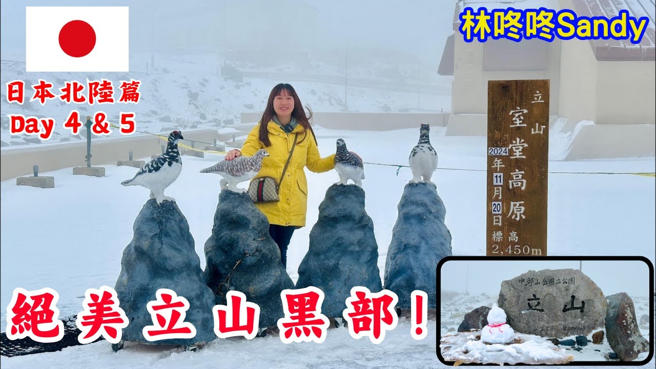 【日本跟團遊Ep.4】絕美立山黑部雪景初體驗｜沉浸式體驗六種上山交通工具｜加賀百万石飯店超精緻日式餐點!!-林咚咚Sandy