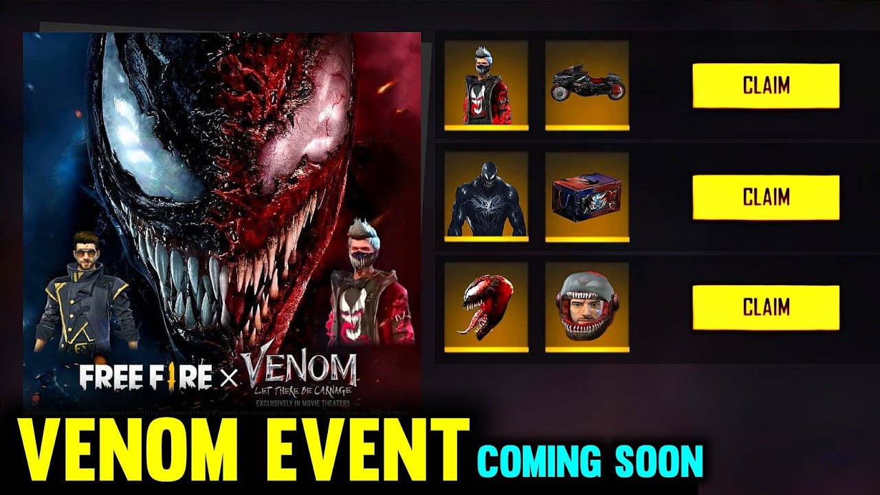 VENOM EVENT ALL FREE REWARDS