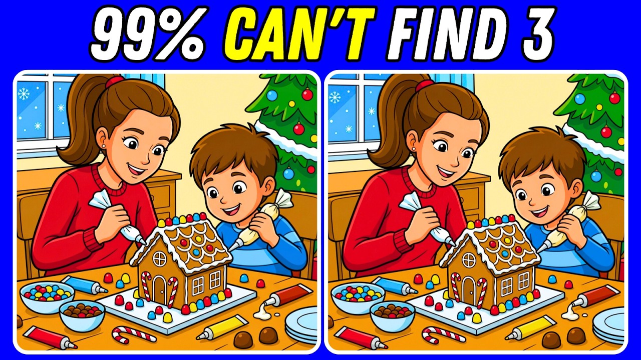 Найдите ВСЕ 3 невозможных отличия | Главный рождественский челлендж 2025 года