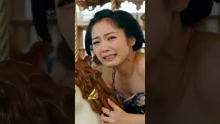 Sad girl playing on carousel#ai #carousel