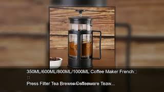 350ML/600ML/800ML/1000ML Coffee Maker French Press Filter Tea Brewer Coffeeware Teaware Glass P