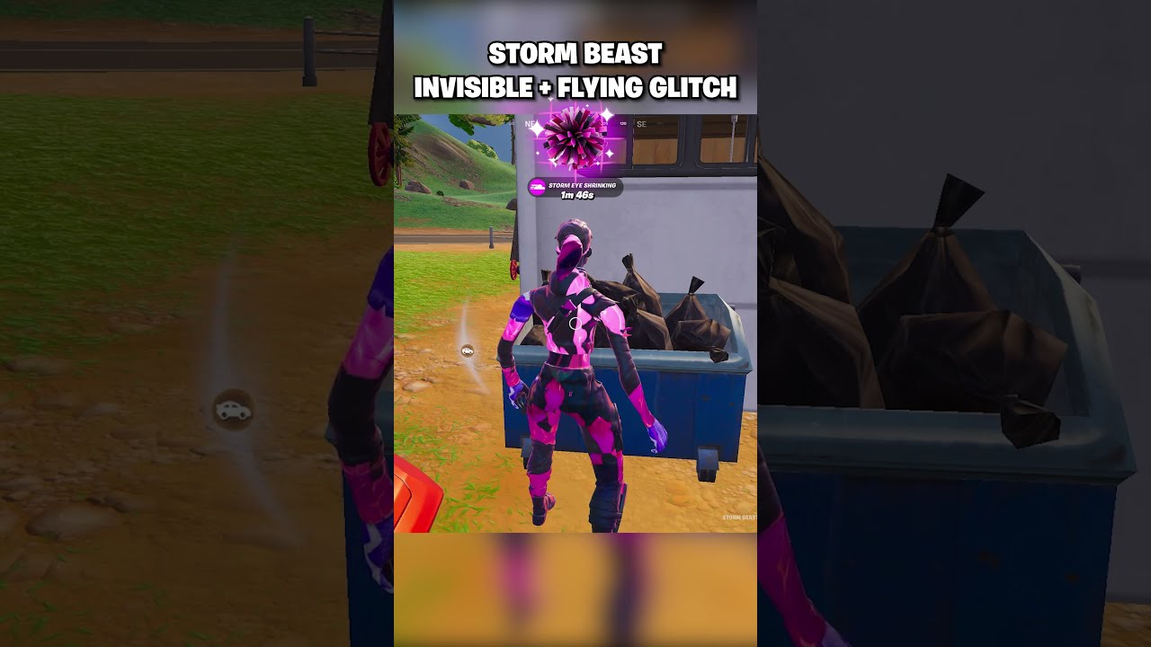 STORM BEAST INVISIBLE FLYING GLITCH Shorts Fortnite