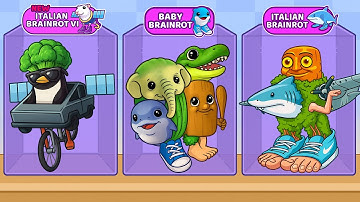 Merge Fellas Italian Brainrot Gameplay Walkthrough Reaching Max Level ×2 All Bosses