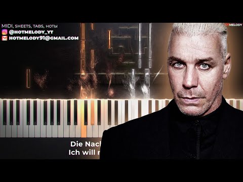 Rammstein - Schwarz piano instrumental lyrics