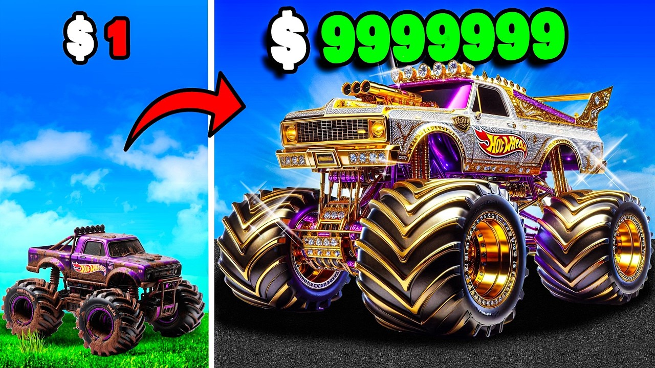 Hot Wheels Monster Truck от 1 до 1 000 000 долларов в GTA 5