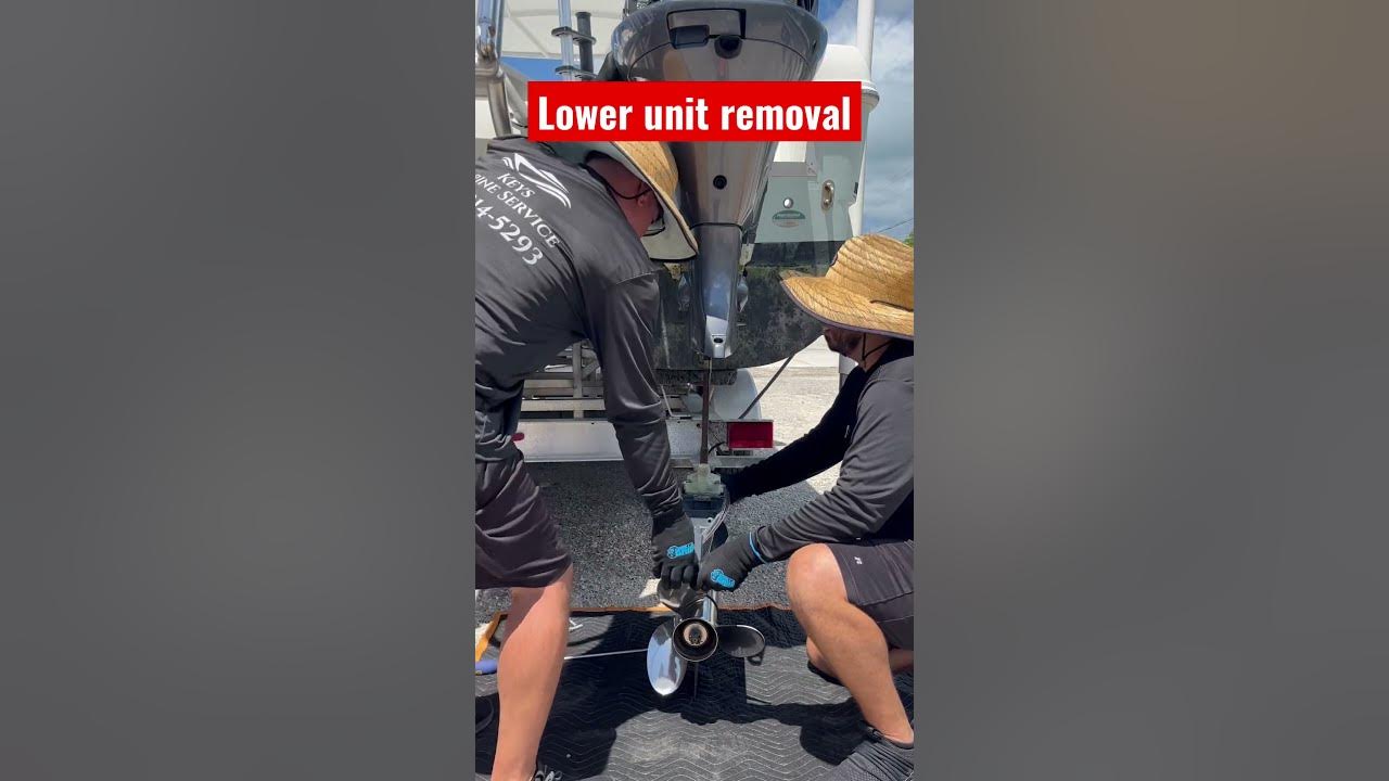 Lower unit removal & water pump rebuild. Keys marine service (786)914