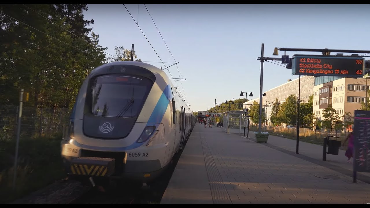 Sweden, Stockholm, train ride from Handen to Årstaberg